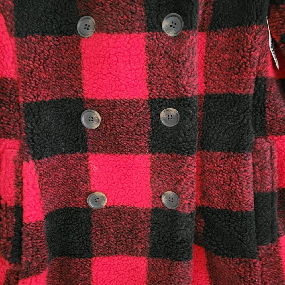 Old Navy Sherpa Coat‎ Women XTRA SMALL Jacket Button Up Lined Soft Cozy Outdoor